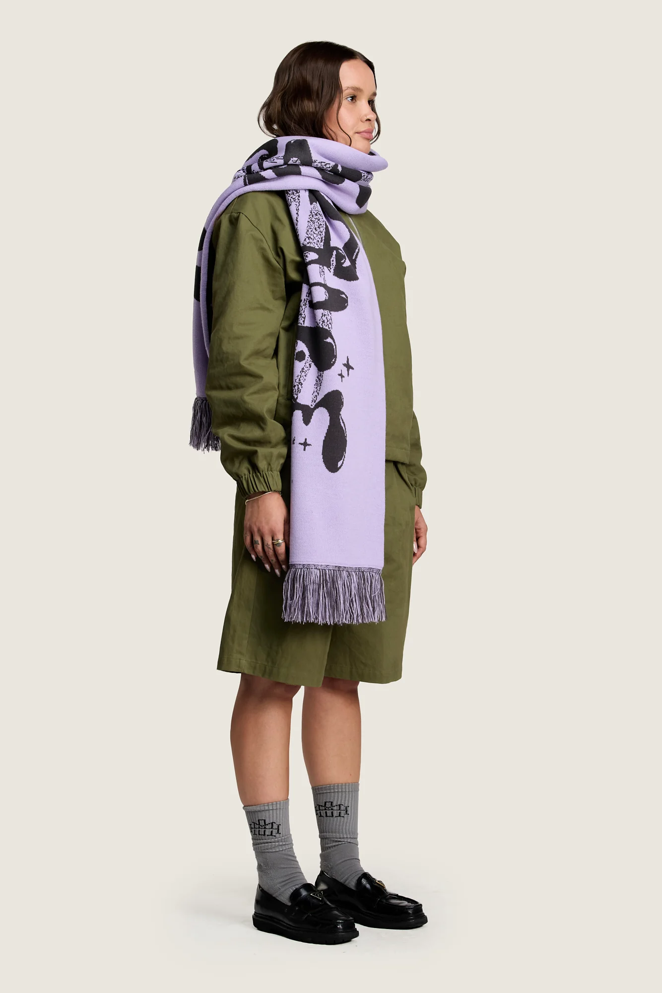 A Space For Everyone Scarf - Dark Violet - Image 3