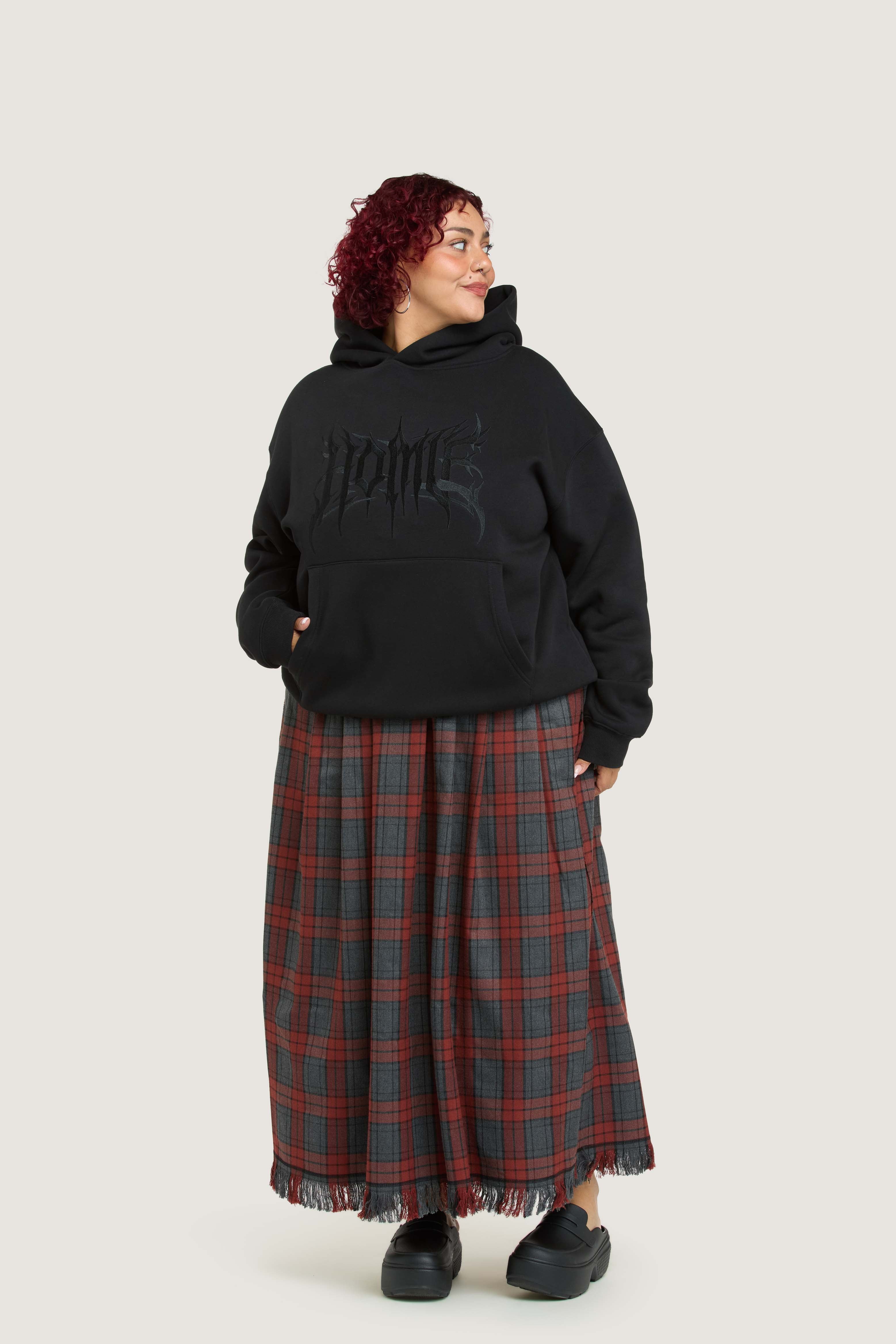 Blackout Gothic Hoodie - Black - Image 4