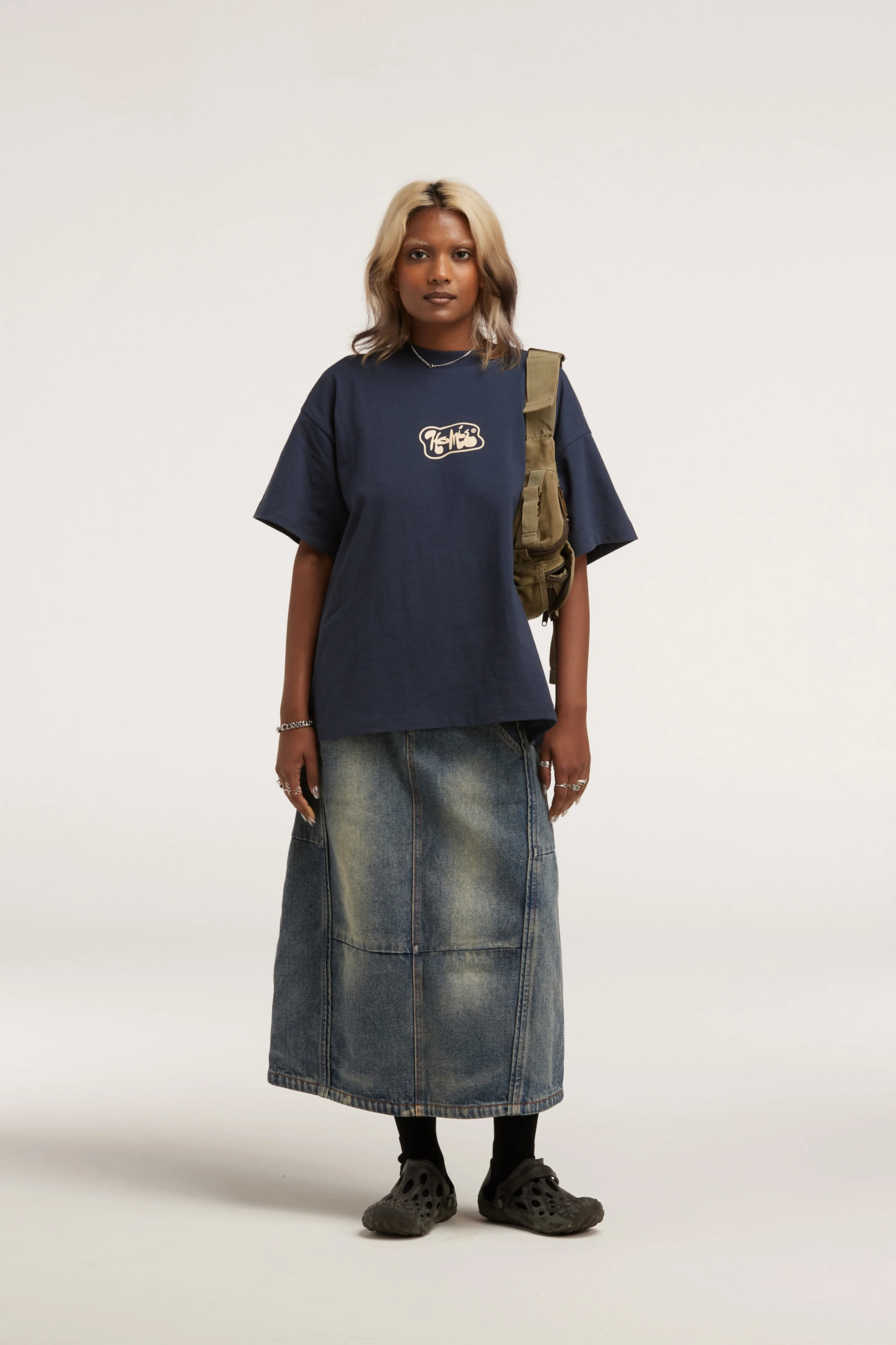 Stamp Tee - Navy - Image 3